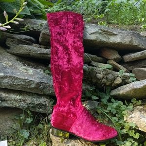 Over-the-Knee Velvet Boots
